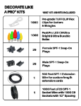 C9 Decorate Like a Pro® Kit - 1000' LED Diamond Faceted Multi Color Black Wire w/12" Bulb Spacing